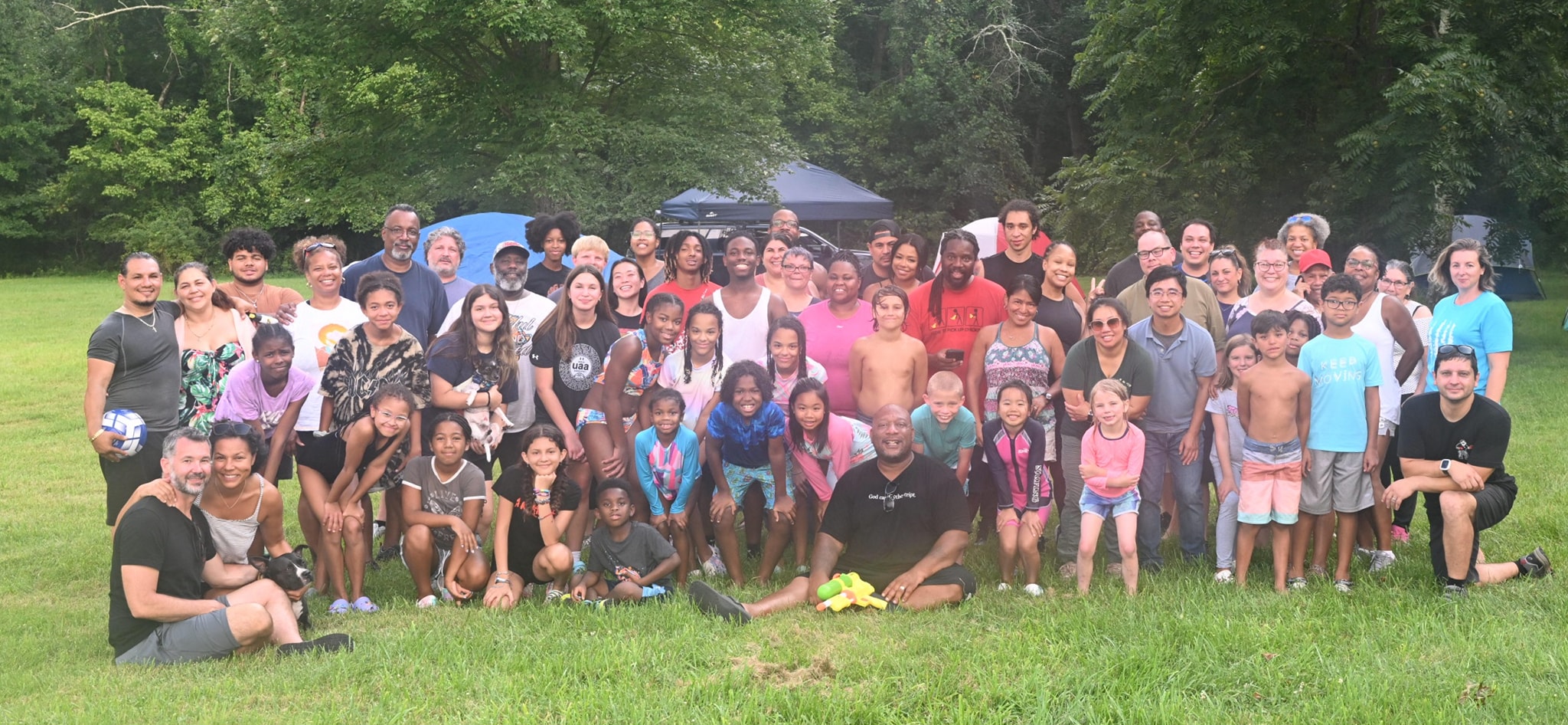 Group photo from the very first campout — Campout 2023